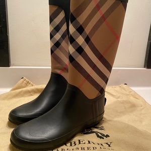 Burberry rain boots